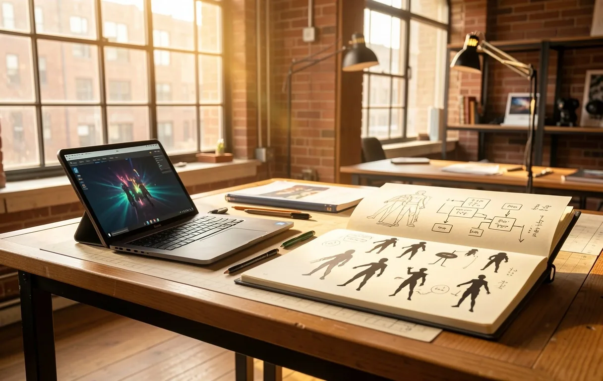 Falquimeris Studio Montreal workspace